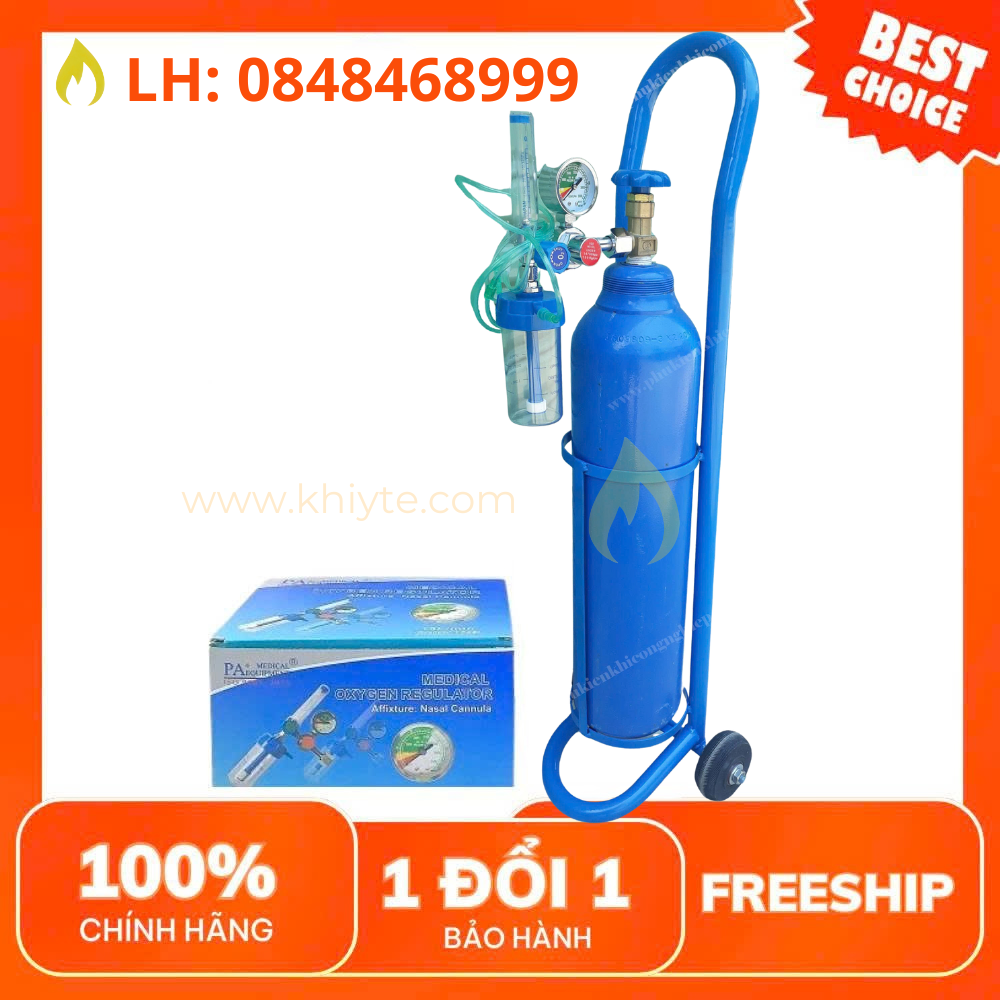 bo binh oxy tho kem xe day 10l 14l phan hung