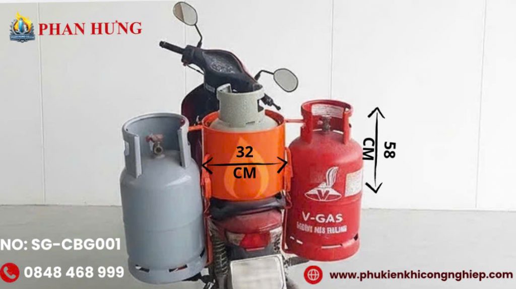 giá chở gas xe máy